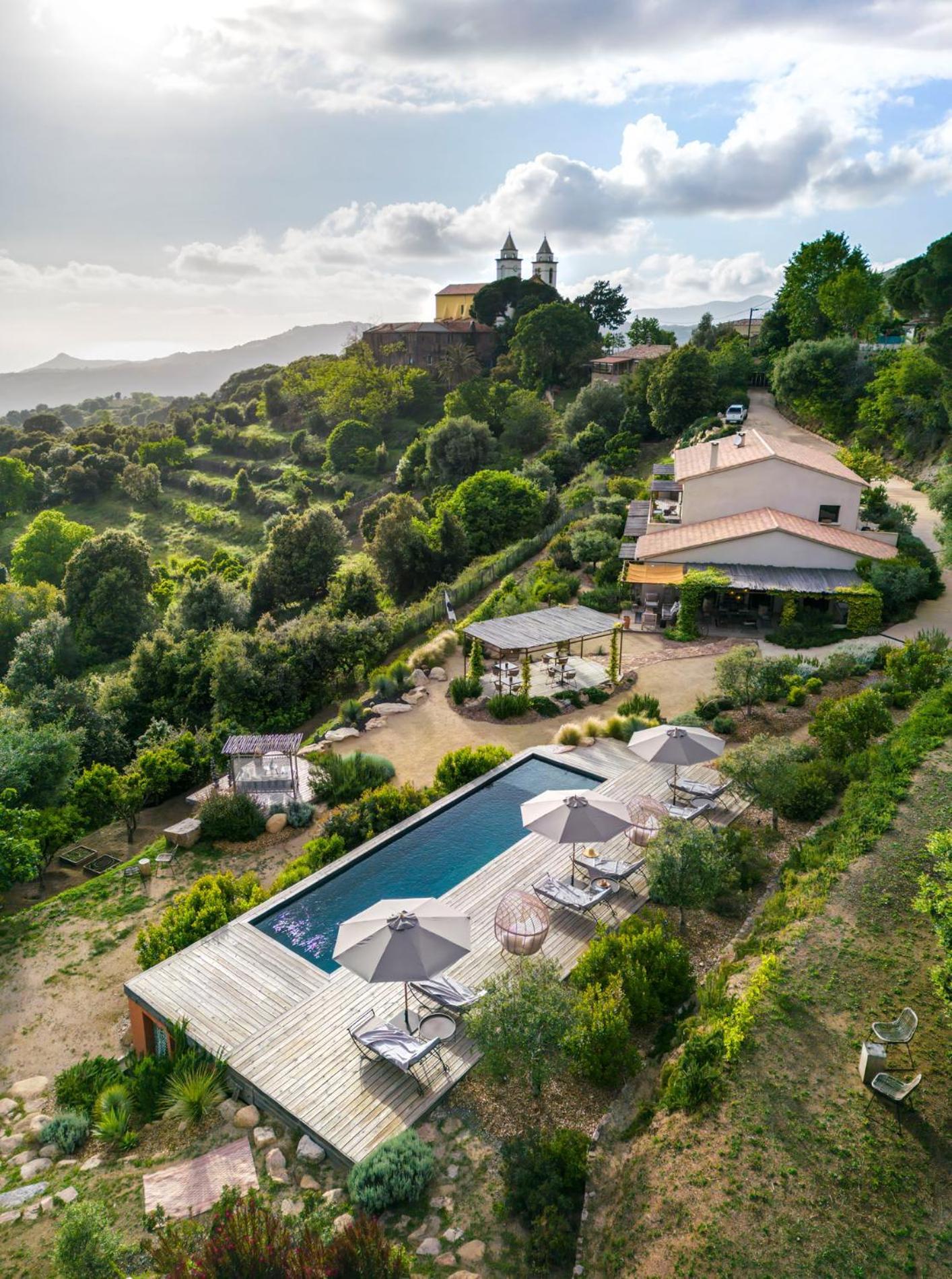 Terre De Maquis, Maison D'Hotes Vue Mer Corse Sari-D'orcino Kültér fotó
